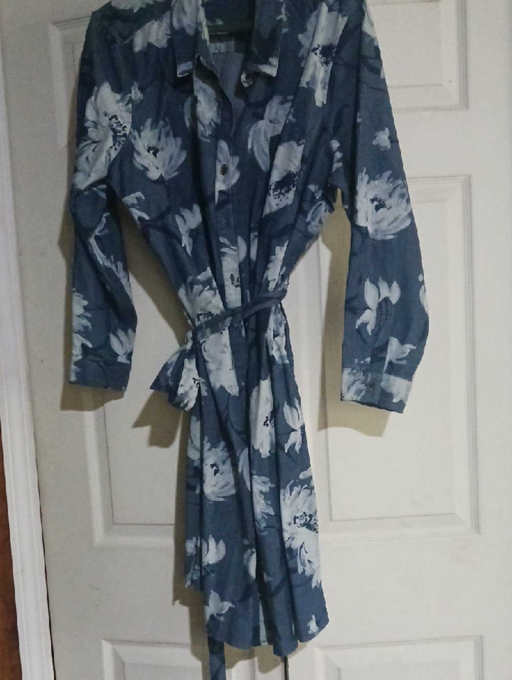 Isaac Mizrahi Blue Floral Wrap Dress